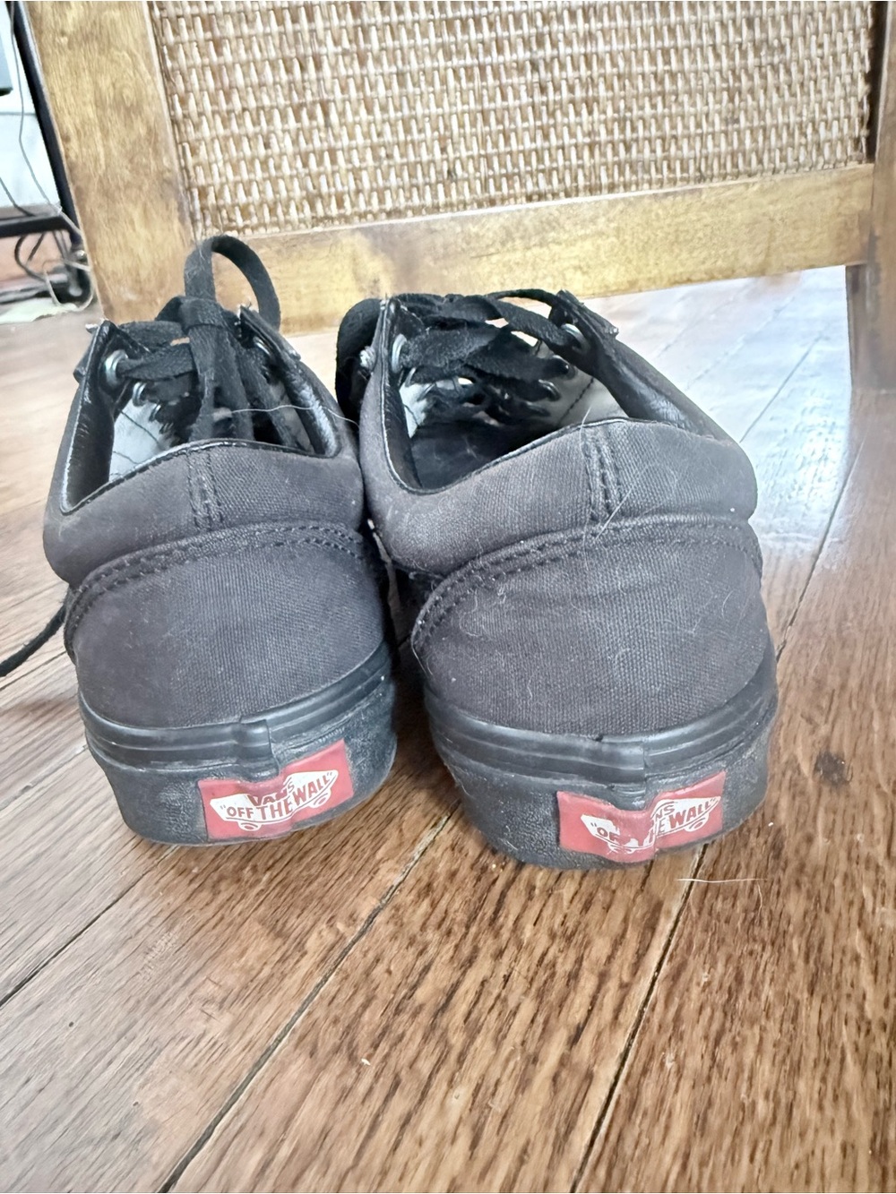 Vans Black Low-Top Canvas Skate Shoes - Picture 2 of 3
